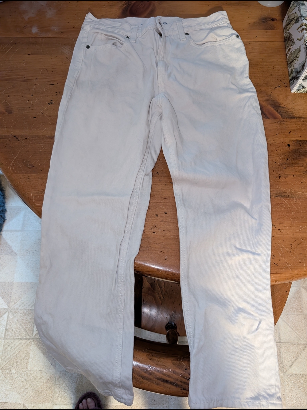 Old Navy Men's Off-White Straight-Leg Chinos